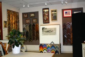 Design center to view custom framing material on art, portraits, posters, needlework, needle point, cross stitch, and even mirrors